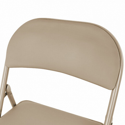 Стул складной BRABIX "Golf Plus CF-003 КОМФОРТ", бежевый каркас, кожзам бежевый, В КОРОБЕ, 533027