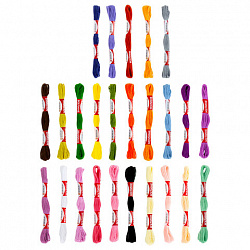 Нитки для вышивания (мулине), набор 25 цветов, 10 м, полиэфир, DEVELIA (Девелиа), 665430