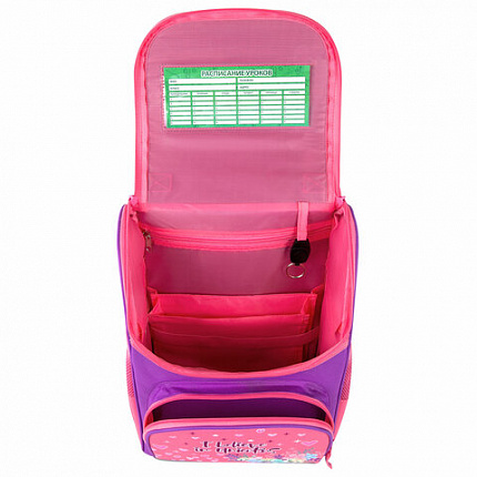 Ранец ПИФАГОР BASIC, 1 отделение, 3 кармана, эргономичная спинка, "Happy unicorn", 35х28х18 см, 271372