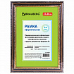 Рамка 21х30 см, пластик, багет 30 мм, BRAUBERG "HIT4", орех с двойной позолотой, стекло, 390994