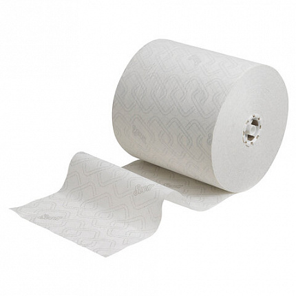 Полотенца бумажные рулонные KIMBERLY-CLARK Scott, КОМПЛЕКТ 6шт, 350м, белые, арт. 6691