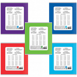 Тетрадь 18 л., ПИФАГОР, клетка, офсет №2 ЭКОНОМ, обложка плотная мелованная бумага, ОДНОТОННАЯ, 104549