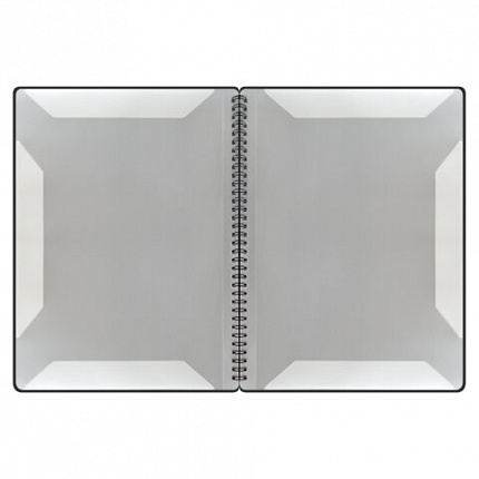 Папка тетрадь для нот А4, 20 вкладышей на 40 страниц, на гребне, пластик, ЧЕРНАЯ, BRAUBERG, 404643