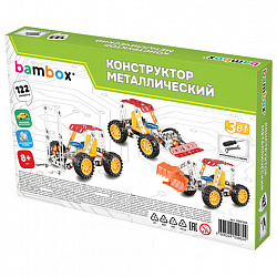 Конструктор металлический "Техника 3 в 1", с подвижными деталями, 122 элемента, BAMBOX (БАМБОКС), 666366