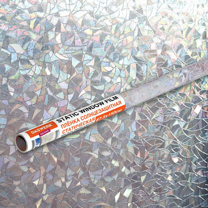 Пленка на окно самоклеящаяся статическая БЕЗ КЛЕЯ, солнцезащитная, 67,5х150 см, "Витраж", DASWERK (ДАСВЕРК), 607969