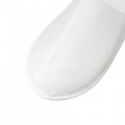 Тапочки одноразовые EVA Classic, закрытые, КОМПЛЕКТ 25 пар, спанбонд + ЭВА, размер 37-42, белые, SMZ, Э/З/Б-№1/25/150