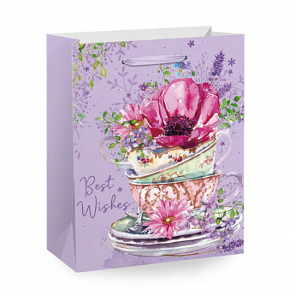 Пакет подарочный (1 штука) 33х13х45см (XL) "Flower Mix", ассорти, глиттер, фольга, ЗОЛОТАЯ СКАЗКА, 700825