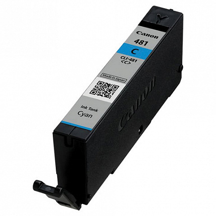 Картридж струйный CANON (CLI-481C) для PIXMA TS704/TS6140, голубой, ресурс 257 страниц, оригинальный, 2098C001