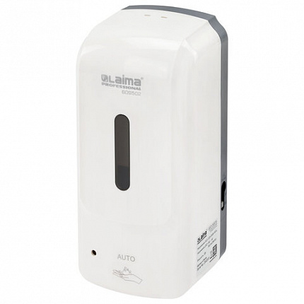 Дозатор для жидкого мыла-пены LAIMA PROFESSIONAL SUPER, НАЛИВНОЙ, СЕНСОРНЫЙ, 1 л, белый, ABS-пластик, 609502