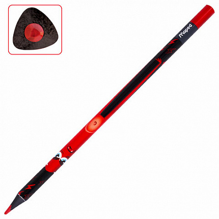 Карандаши цветные MAPED "COLOR PEP'S Black Monster", набор 12 цветов, пластиковый корпус, 862612