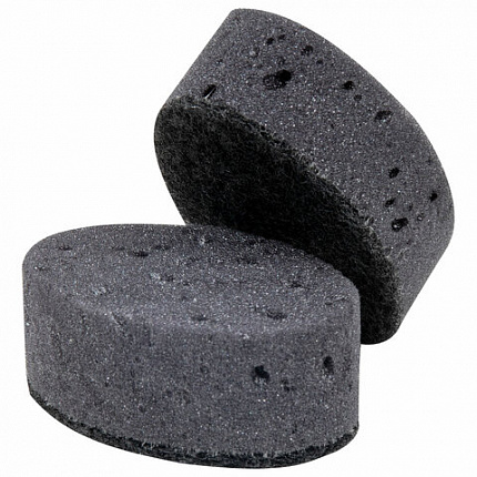 Губки для посуды 9,5х6,5х3,5 см, КОМПЛЕКТ 6 шт., OVAL BLACK, КРУПНОПОРИСТЫЙ поролон с абразивным слоем, LAIMA, 608649
