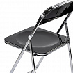 Стул складной глянцевый черный BRABIX "Style CF-015", хромированный каркас, пластик, 533248