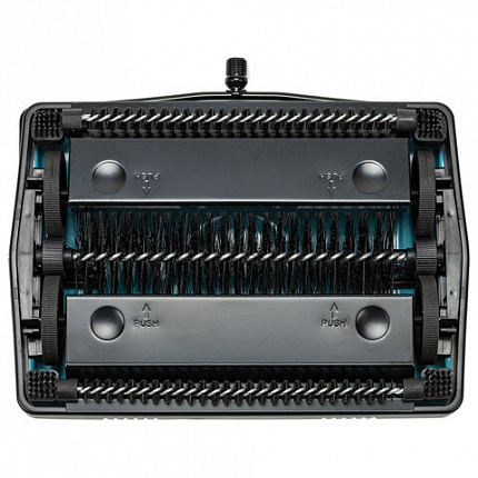 Щетка-веник-пылесос механическая, металлическая, плотная щетина на роликах, чёрно-бирюзовый, разборный, колорбокс, DASWERK, 608948