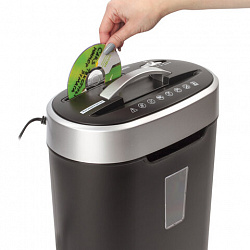 Уничтожитель (шредер) BRAUBERG S8, 4 уровень секретности, фрагменты 4х18 мм, 8 листов, корзина 16 литров, CD, 530962