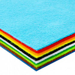 Фетр мягкий утолщенный А4, 2 мм, 10 листов, 10 цветов, плотность 250 г/м2, ОСТРОВ СОКРОВИЩ, 665669