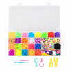 Набор резинок для плетения украшений 1 500 шт., 24 цвета, бокс, бусины, BAMBOX (БАМБОКС), 665977