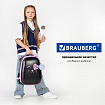 Ранец BRAUBERG SHINY, 2 отделения, с брелком, "Улыбающийся котик", 38х28х14 см, 272040