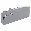 Пенал ЮНЛАНДИЯ ЮНИОР, 1 отделение, искусственная кожа, "Gray kitty", 20х9х7 см, 273819