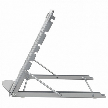 Подставка для книг, ноутбуков, планшетов BRAUBERG "Germanium", 240х195х20 мм, серебро, металл, 237984