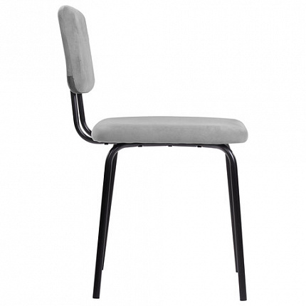 Стулья BRABIX "Dream CF-090", КОМПЛЕКТ 4 шт., черный каркас, ткань серая, 533252