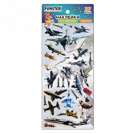 Наклейки зефирные "Для мальчиков", 19х9,5 см, ассорти 8 видов, FUNSTER (ФАНСТЕР), 666090