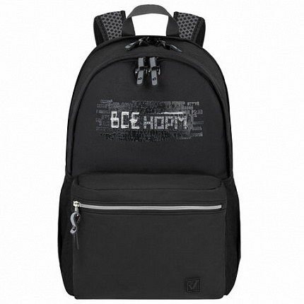 Рюкзак BRAUBERG FASHION CITY универсальный, 2 отделения, "Norm", черный, 46х31х15 см, 272573