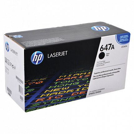 Картридж лазерный HP (CE260A) ColorLaserJet CP4025/4525, №647A, черный, оригинальный, ресурс 8500 страниц