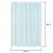 Шторка для ванной PEVA, 180х180 см, кольца в комплекте, цвет ассорти (белый, голубой, коричневый), PRIMILA (ПРИМИЛА), 700072