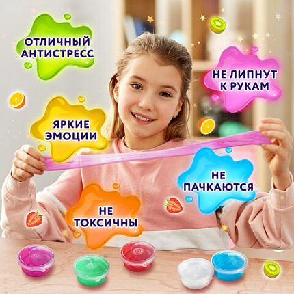Набор слаймов 12 цветов, 16 аксессуаров, в пластиковом боксе, ЮНЛАНДИЯ, 663774