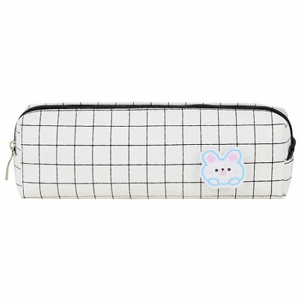 Пенал BRAUBERG, 1 отделение, полиэстер, "Sweet bunny", белый, 19х4х6 см, 272304