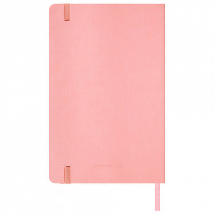 Скетчбук, слоновая кость 140 г/м2 130х210 мм, 80 л., КОЖЗАМ, резинка, BRAUBERG ART CLASSIC, пастель розовый, 116878