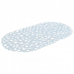 Коврик для ванны противоскользящий 69х35см, "Кольца", овальный, прозрачный, ПВХ, PRIMILA (ПРИМИЛА), 700372