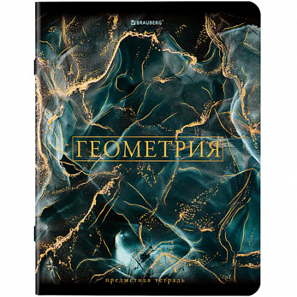 Тетради предметные, КОМПЛЕКТ 12 ПРЕДМЕТОВ, "MARBLE", 48 л., SoftTouch, фольга, BRAUBERG, 404326