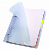 Тетрадь на кольцах А5 175х220 мм, 120 л., пластик с блестками, с резинкой и разделителями, BRAUBERG, Голубой, 404633