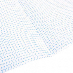 Тетрадь А4, 96 л., ОФИСМАГ скоба, клетка, обложка картон, СИНЯЯ, 405637