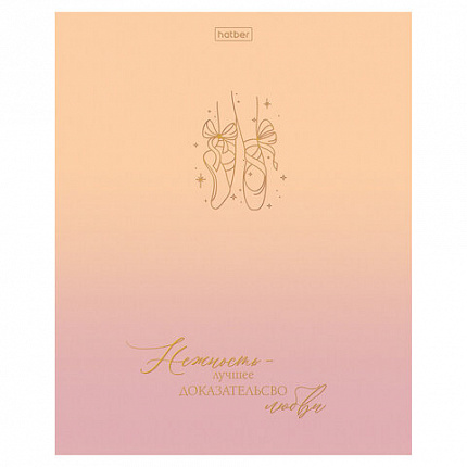 Тетрадь А5 48 л., HATBER, скоба, клетка, матовая ламинация, 3D-фольга, Золотые моменты (микс), 090125, 48Т5лофВ1