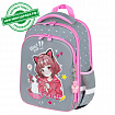 Ранец BRAUBERG QUADRO, 3 отделения, с брелоком, "Anime friends", 37х28х18 см, 272022