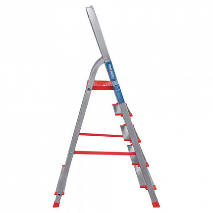 Стремянка алюминиевая 5 ШИРОКИХ СТУПЕНЕЙ 13 см, площадка 1,1 м, нагрузка 225 кг, вес 6 кг, НОВАЯ ВЫСОТА, 3117105, 5110105/3117105