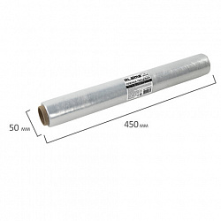 Пленка пищевая ПЭ 450 мм х 200 м, гарантированная длина, 6 мкм, вес 0,49 кг ±5%, LAIMA, 605040