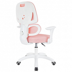 Кресло детское с поясничной поддержкой BRABIX KIDS "MG-225", сетка/ткань TW, розовое, 533316
