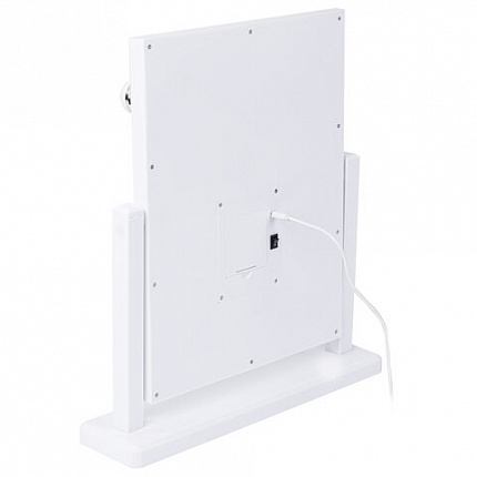 Зеркало для макияжа гримерное, 6 LED-ламп, 3 режима свечения, размер 21х29 см, работа от USB или 4хAA, цвет белый, WBZ (ВБЗ), 609334