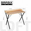 Стол на металлокаркасе BRABIX "LOFT CD-008", 900х500х780 мм, цвет дуб натуральный, 641865