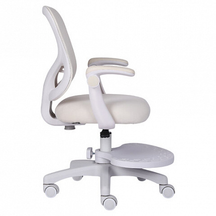 Кресло детское с подставкой для ног BRABIX "Sky MG-206", велюр, бежевое, 533156