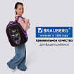 Ранец BRAUBERG ORIGINAL, 2 отделения, с брелоком, "Космический кот", 38х29х16 см, 274403