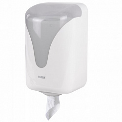 Диспенсер для полотенец с центральной вытяжкой EXTRA LAIMA PROFESSIONAL, (M1/M2), белый, ABS, 607766