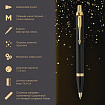 Ручка шариковая PARKER "IM Core Black Lacquer GT", ежедневник А5 черный, пакет, 880899