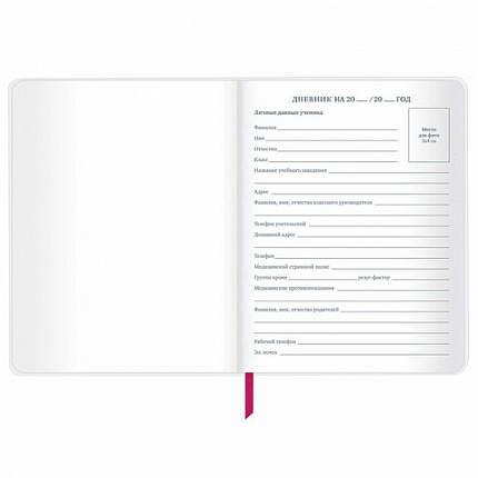 Дневник 1-11 класс 48 л., кожзам (гибкая), термотиснение, фольга, BRAUBERG, "Балерина", 106911