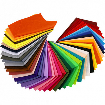 Цветной фетр А4, 1 мм, 50 л., 50 цветов, плотность 160 г/м2, ОСТРОВ СОКРОВИЩ, 665477