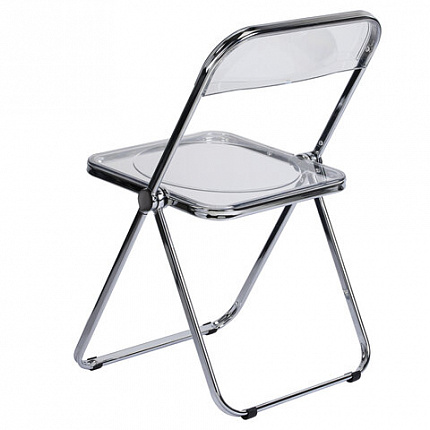 Стул складной прозрачный BRABIX "Glam CF-020", хромированный каркас, пластик, 533245