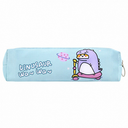 Пенал мягкий ПИФАГОР, 1 отделение, ПВХ, ассорти "Dinos", 20x6х4 см, 273823